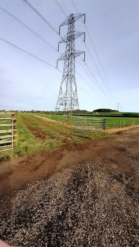 Electricity Pylon In Field At Junction Luke Shaw Cc By Sa 2 0