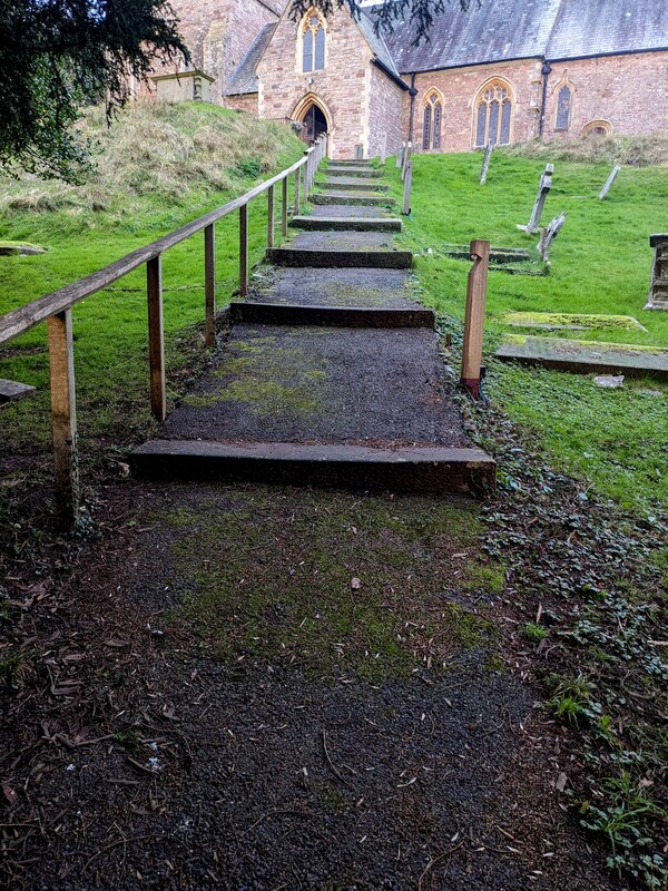 Steep Steps Up To The Church Tidenham Jaggery Cc By Sa 2 0