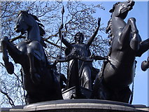 TQ3079 : Boadicea's (or Boudicca's) Chariot by Westminster Bridge by Gill Hicks