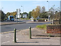 Roundabout for the A137 and the B1456 to Shotley