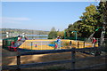 TQ0888 : Kids Water Playground, Ruislip Lido by Julian P Guffogg