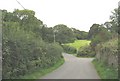 Bend in the road near Bryn Meurig