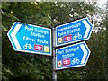 Cycle routes signs in Wirral