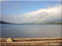 NN6557 : Rainbow (Or Two) On Loch Rannoch by Steve Reeves