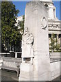 TQ3380 : Statue at the base of the War  Memorial on Tower Hill by Basher Eyre