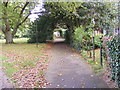 TM2646 : Path to St.Mary the Virgin  Church, Martlesham by Geographer