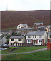 Houses in Ogmore Vale with hillside behind