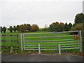 Entrance gate to Pur Down, near Mulready Close in Romney Avenue