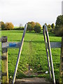 A modern stile at Lockleaze playing fields