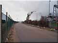 Road beside Medway power station