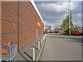 The way out of the overflow carpark at Sainsbury