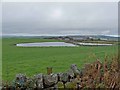 Farm Pond; two power sources on the horizon