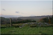 NM8304 : Standing stone overlooking Ardfern by Andrew Wood