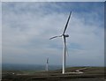 SD8318 : Scout Moor Wind Farm Turbine Towers 12 and 16 by Paul Anderson