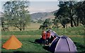 Camping in the grounds of the Glenshee Lodge Outdoor Centre