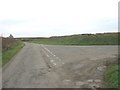 The junction of two country lanes north of Henllys-fawr Farm, Ty Croes