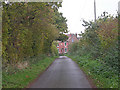 A narrow lane to New Houses