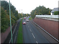 The A5112 passing through Monkmoor