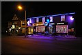 Caf? Naz and the County Arms at night