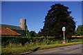 Wissett village sign and St Andrew