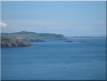SH1824 : The Gwylan islands and Aberdaron Bay, seen from Bardsey Island by David Medcalf
