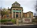 The former County Hall and War Memorial in Greenlaw