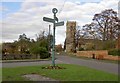 Direction post Rampton village