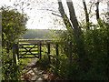 Gated path near Gibsmere and river trent