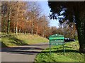 Entrance to Llwyn Hir car-park, Rudry