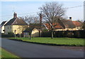 Houses at the edge of the green in Stowupland