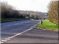 A477 from turning into Old Amroth Road, Llanteg