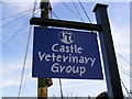 TM3055 : Castle Veterinary Group Sign by Geographer