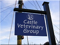 TM3055 : Castle Veterinary Group Sign by Geographer