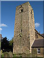 NZ0863 : (Part of) the churchyard and the tower of St. Mary's Church, Ovingham by Mike Quinn