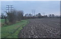 Footpath near Chattisham, looking south