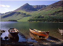 NY1816 : Rowing boats and Buttermere by Tom Richardson