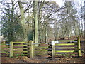 Gated bridleway on Chapel Common