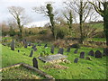 SH3372 : Old graves in Llanfaelog Churchyard (2) by Eric Jones