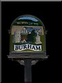 Burham Village Sign at Night