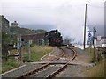 Train approaching Barmouth