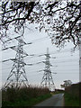 Power pylons near Campsea Ashe