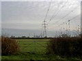 Pylons heading towards the disused Thorpe Marsh power station