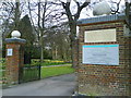 Entrance to West Herts Crematorium