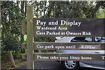 TV5199 : Sign in the car park, Seven Sisters Country Park by N Chadwick