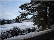NJ6404 : Snow-filled fields by Stanley Howe