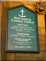 Holy Saviour Catholic Church, Nelson, Sign