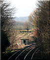 Hut beside railway line