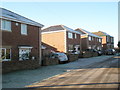 A frosty scene outside the new houses in Ranelagh Road