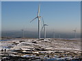 SD8318 : Scout Moor Wind Farm in Winter by Paul Anderson
