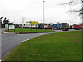 SP3085 : Corley Services' Lorry Parking (M6 northbound) by Peter Whatley